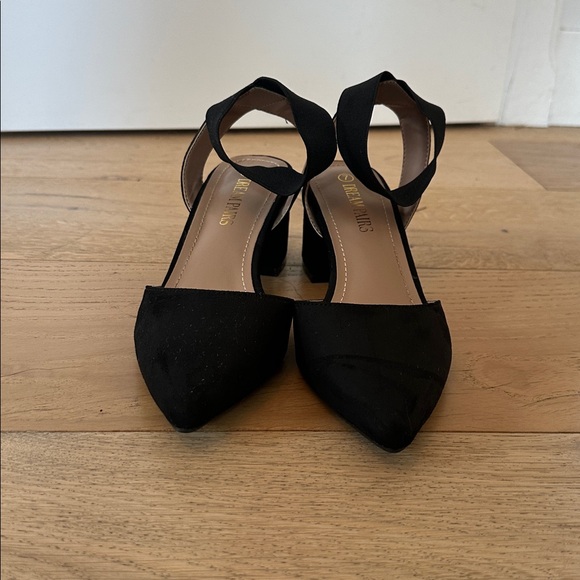 Black Ankle Strap Heels - Picture 1 of 5